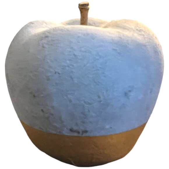 Concrete Apple Metallic Gold Paperweight Bookend Boho Decor 3.5" tall x 4" wide - Picture 6 of 9